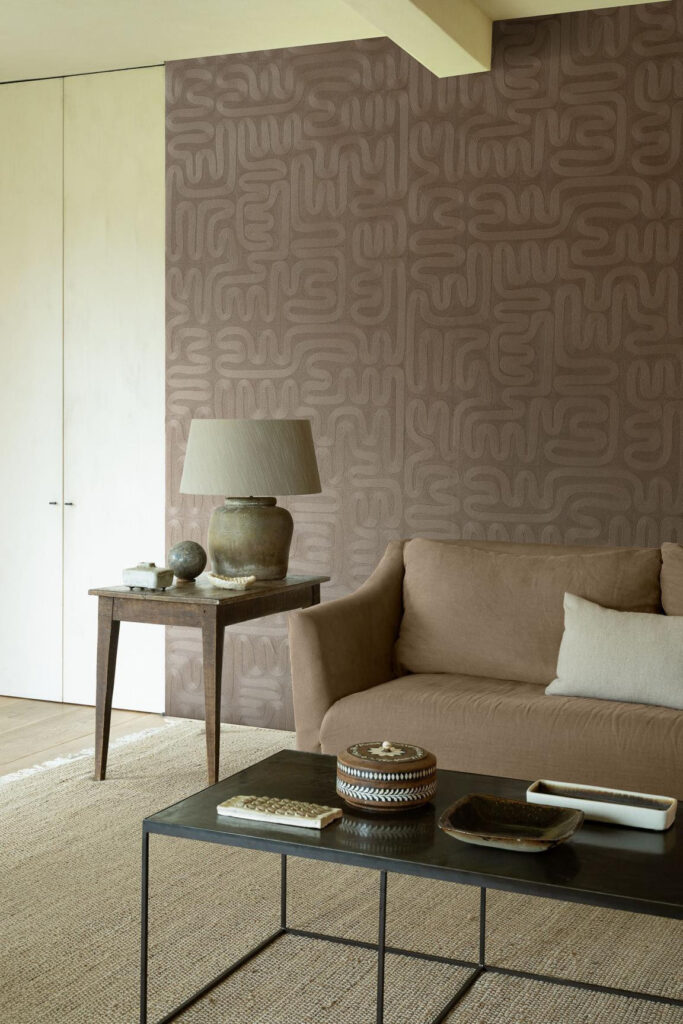 Arte Tali Sarana behang in kleur Driftwood (60710) - Interieur impressie