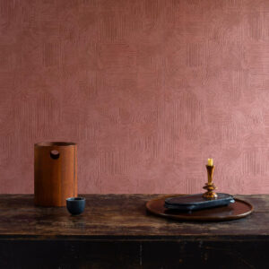Arte Tali Tamba behang in kleur Burgundy (60728) - Interieur impressie
