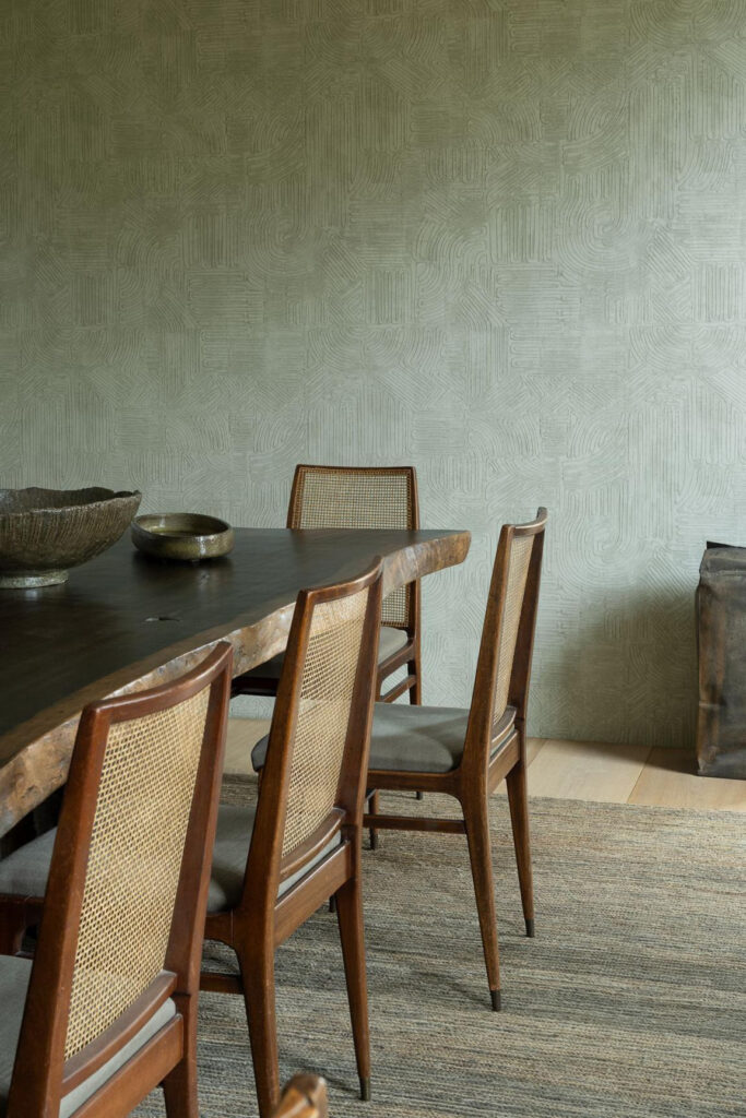 Arte Tali Tamba behang in kleur Mint (60729) - Interieur impressie