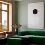 Arte Textura ignis Montagna behang in kleur Juniper (63525A) - Interieur impressie