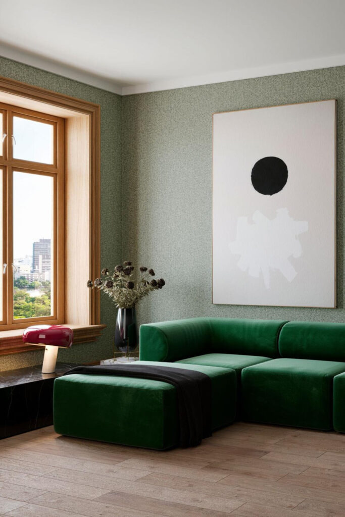 Arte Textura ignis Montagna behang in kleur Juniper (63525A) - Interieur impressie