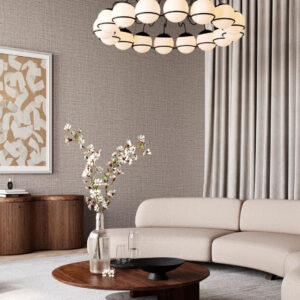 Arte Textura ignis Ovillo behang in kleur Mink (63544A) - Interieur impressie