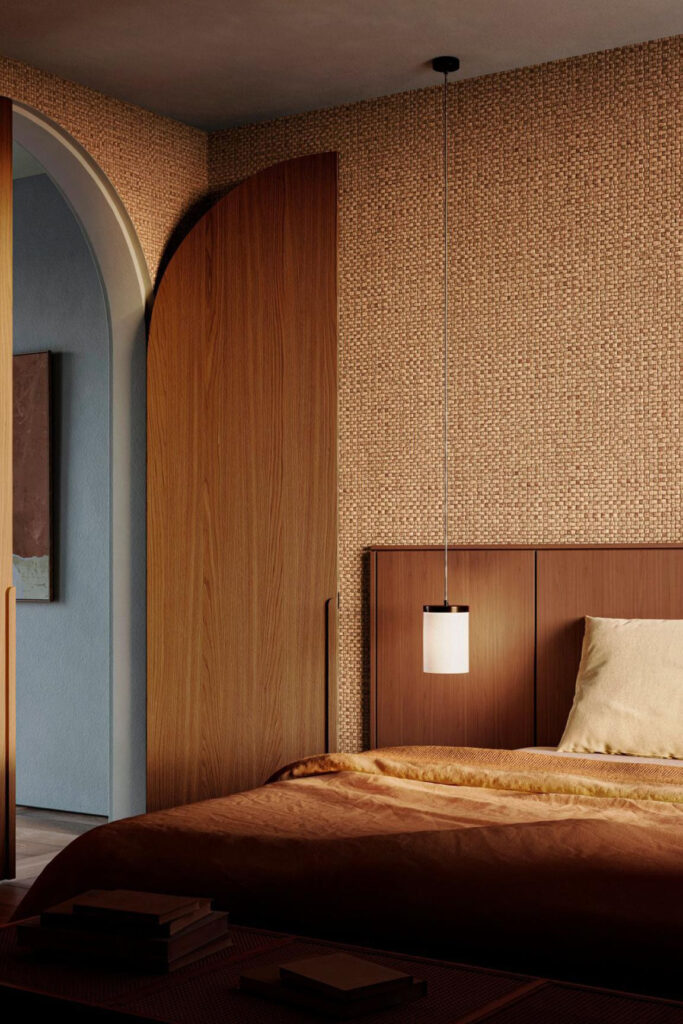 Arte Textura ignis Puna behang in kleur Fawn (81549A) - Interieur impressie