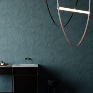 Arte Textura ignis Shards behang in kleur Petrol (42500A) - Interieur impressie