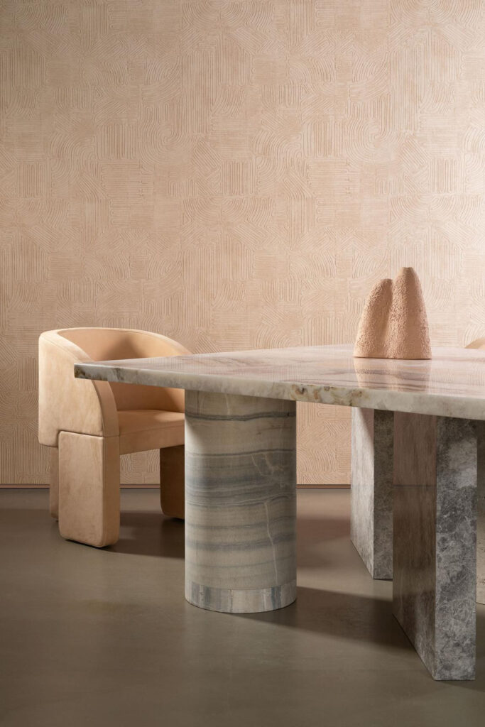 Arte Textura ignis Tamba behang in kleur Coral (60726A) - Interieur impressie