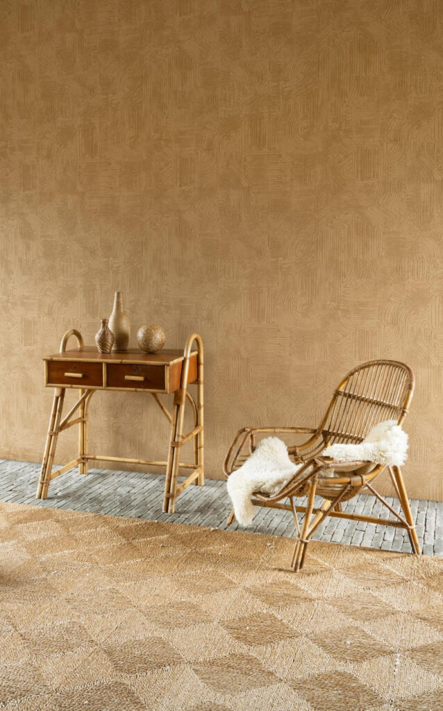 Arte Textura ignis Tamba behang in kleur Clay (60727A) - Interieur impressie