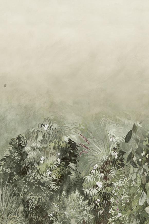 Arte Virginias garden Ferns grow behang in kleur VIR7001 (VIR7001) - Product close-up