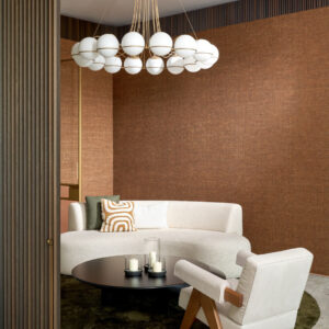 Arte Wild silk Katia silk behang in kleur Apricot (86502) - Interieur impressie