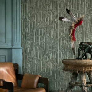 Arte Yala Bambusa behang in kleur Thyme (43010) - Interieur impressie