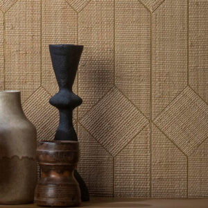 Raffia behang