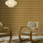 Arte Allures Cabochon behang in kleur dark amber(29241) - Product close-up