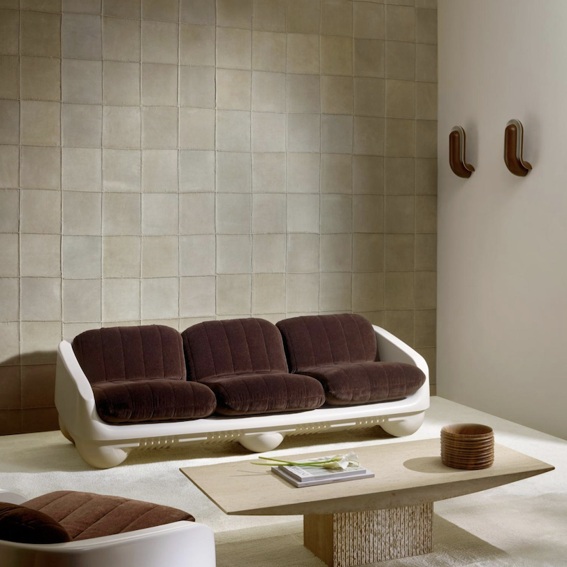 Arte Allures Reliure behang in kleur Greige (29210) - interieur weergave