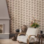 Afrika Damask 129-5017 is een verfijnde, eigentijdse interpretatie van het klassieke damastmotief