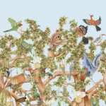 Sky Blue tree of life in het b;auw