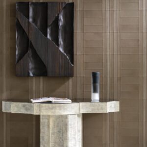 Arte Corium Gambison behang in kleur Stone (27431) - Interieur impressie