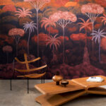 Arte Decors panoramiques Ciel tropical behang in kleur Bright Pimento (97651) - Interieur impressie