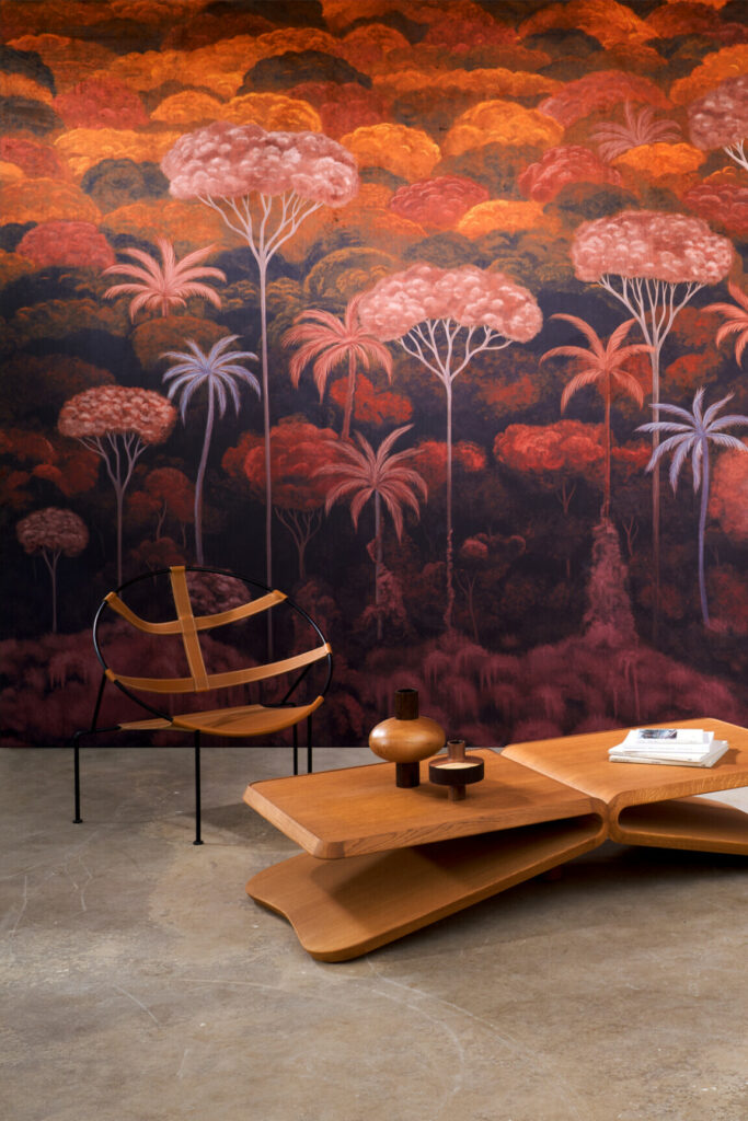 Arte Decors panoramiques Ciel tropical behang in kleur Bright Pimento (97651) - Interieur impressie