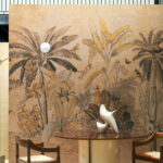 Arte Decors panoramiques Milk and honey behang in kleur Gold Storm (97631) - Interieur impressie