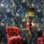 Arte Decors panoramiques Blooming pineapple behang in kleur Peacock (97600) - Interieur impressie