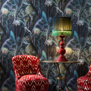 Arte Decors panoramiques Blooming pineapple behang in kleur Peacock (97600) - Interieur impressie