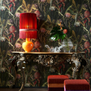 Arte Decors panoramiques Blooming pineapple behang in kleur Cardinal (97601) - Interieur impressie