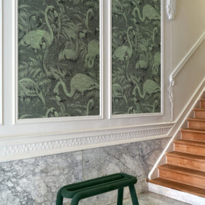 Arte Decors panoramiques Flamencos andinos behang in kleur Almond Green (97610) - Interieur impressie