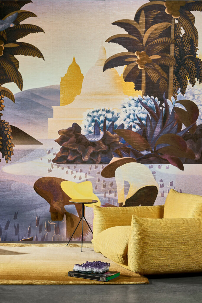 Arte Decors panoramiques Hills of sapa behang in kleur Twilight (97590) - Interieur impressie