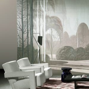 Arte Decors panoramiques Le jardin mystique behang in kleur Dove (97551) - Interieur impressie
