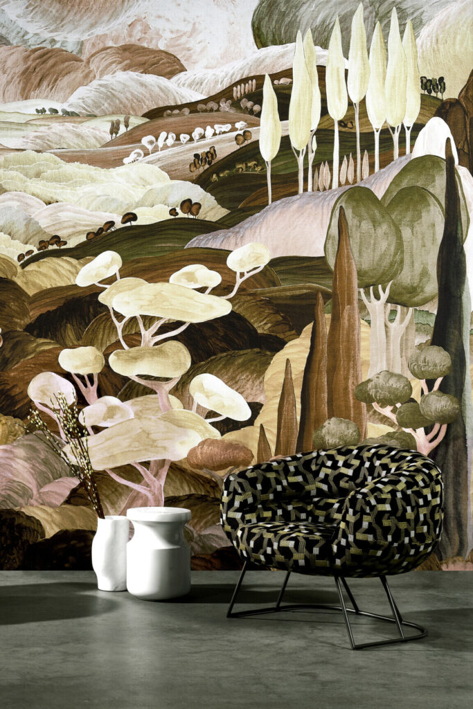 Arte Decors panoramiques Les songes toscans behang in kleur Moorland (97521) - Interieur impressie