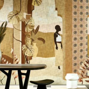 Arte Decors panoramiques Les mysteres de madagascar behang in kleur Dune (97531) - Interieur impressie