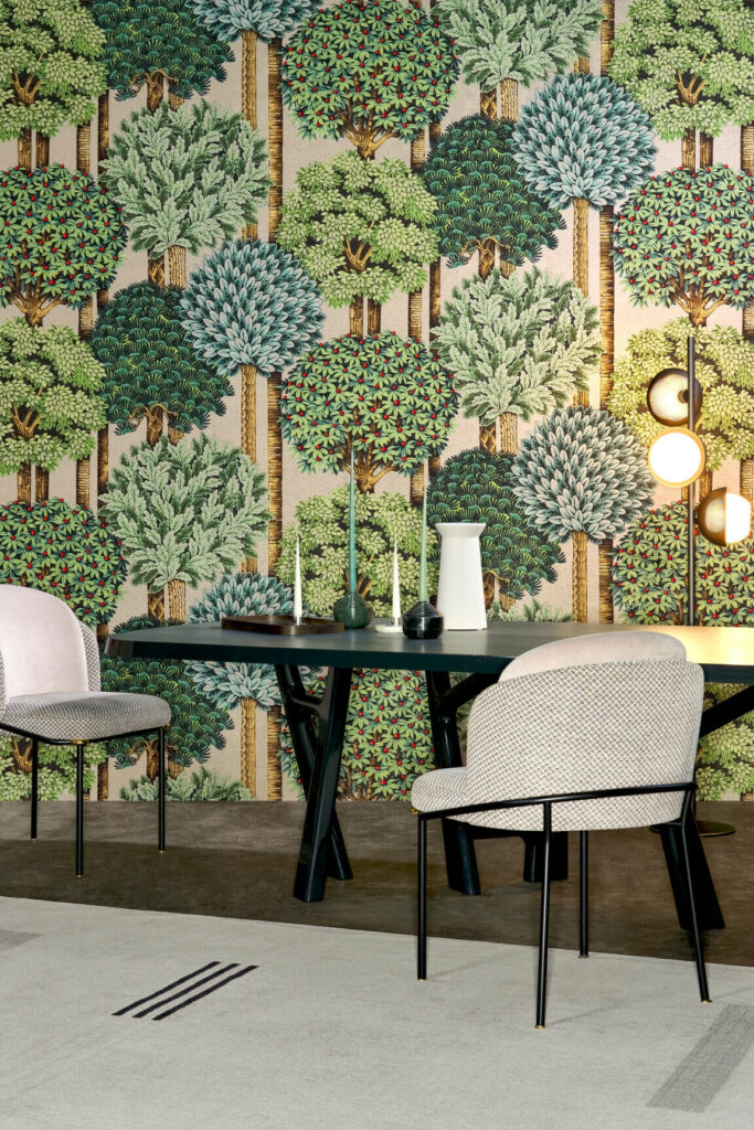 Arte Decors panoramiques Mont royal behang in kleur Evergreen (97700) - Interieur impressie