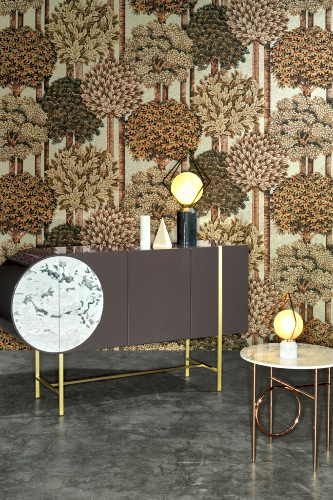 Arte Decors panoramiques Mont royal behang in kleur Bark (97701) - Interieur impressie