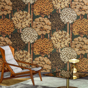 Arte Decors panoramiques Mont royal behang in kleur Green Golds (97702) - Interieur impressie