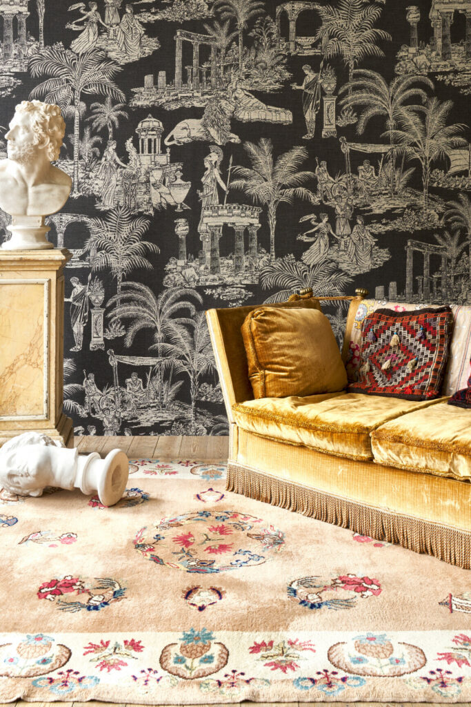 Arte Decors panoramiques Mythologie grecque behang in kleur Onyx Beige (97620) - Interieur impressie