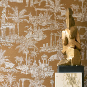 Arte Decors panoramiques Mythologie grecque behang in kleur Marigold (97621) - Interieur impressie