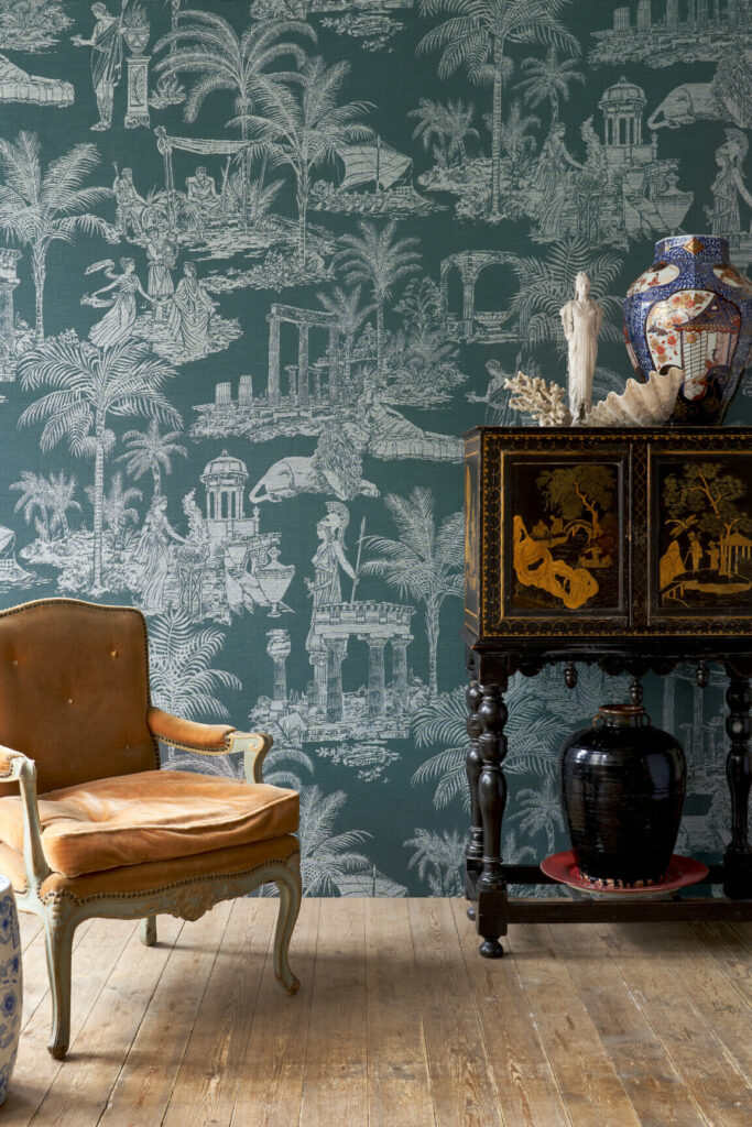 Arte Decors panoramiques Mythologie grecque behang in kleur Silver Pine (97622) - Interieur impressie