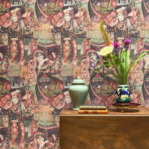 Arte Decors panoramiques Odisha dance behang in kleur Red Rhapsody (97641) - Interieur impressie