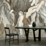 Arte Decors panoramiques Secret silhouettes behang in kleur Desert Dust (97721) - Interieur impressie