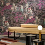 Arte Decors panoramiques Toile de tibet behang in kleur Pink Blossom (97690) - Interieur impressie