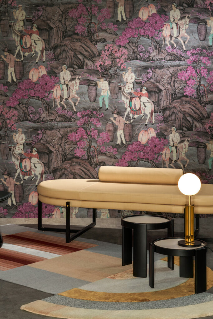 Arte Decors panoramiques Toile de tibet behang in kleur Pink Blossom (97690) - Interieur impressie