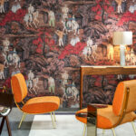 Arte Decors panoramiques Toile de tibet behang in kleur Rust (97691) - Interieur impressie