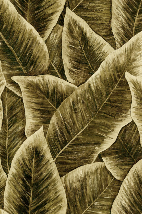 Arte Decors panoramiques Bird of paradise behang in kleur Gold (97571) - Product close-up