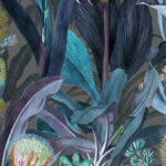 Arte Decors panoramiques Blooming pineapple behang in kleur Peacock (97600) - Product close-up