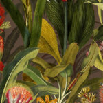 Arte Decors panoramiques Blooming pineapple behang in kleur Cardinal (97601) - Product close-up