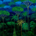 Arte Decors panoramiques Ciel tropical behang in kleur Bright Midnight (97650) - Product close-up