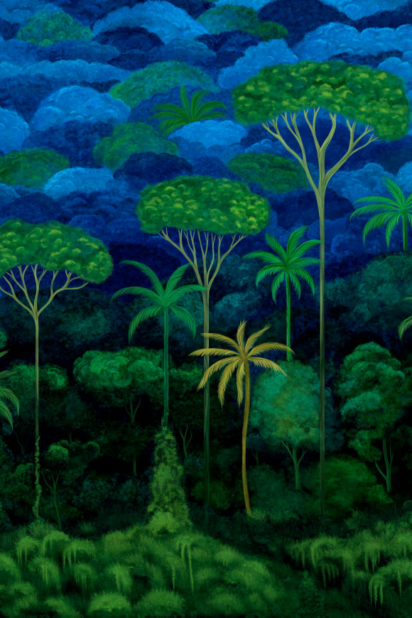 Arte Decors panoramiques Ciel tropical behang in kleur Bright Midnight (97650) - Product close-up