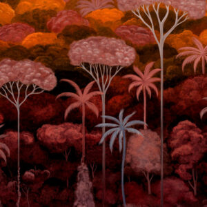 Arte Decors panoramiques Ciel tropical behang in kleur Bright Pimento (97651) - Product close-up