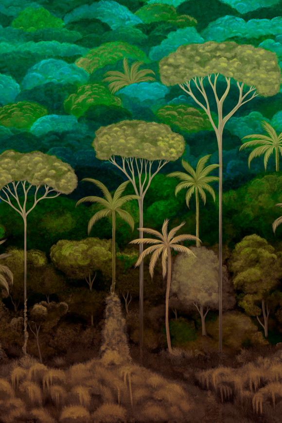 Arte Decors panoramiques Ciel tropical behang in kleur Emerald Forest (97652) - Product close-up