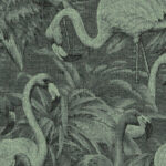 Arte Decors panoramiques Flamencos andinos behang in kleur Almond Green (97610) - Product close-up