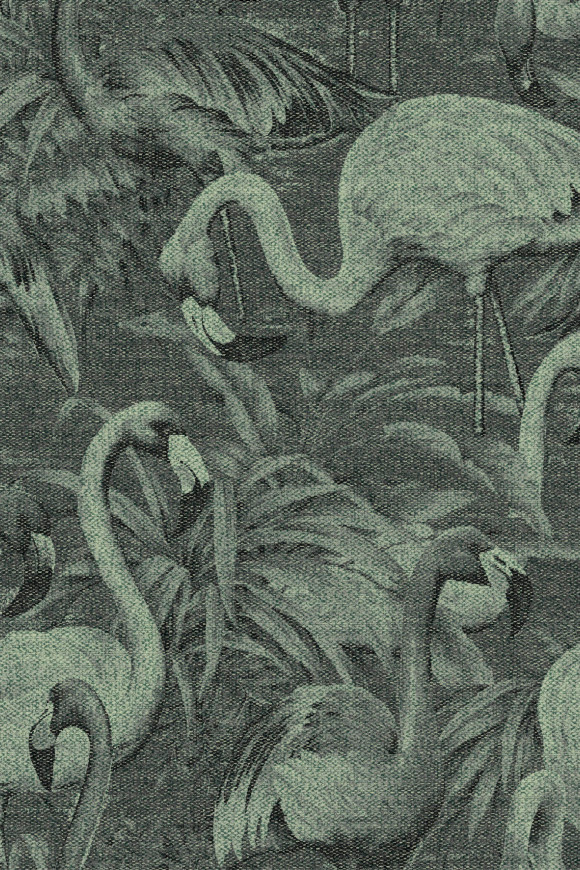 Arte Decors panoramiques Flamencos andinos behang in kleur Almond Green (97610) - Product close-up